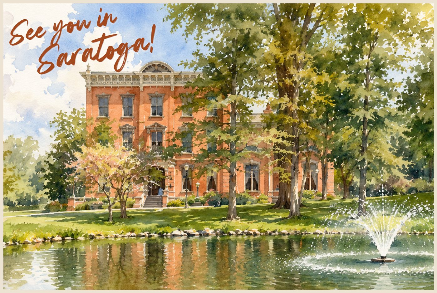 Watercolor of the Canfield Casino
